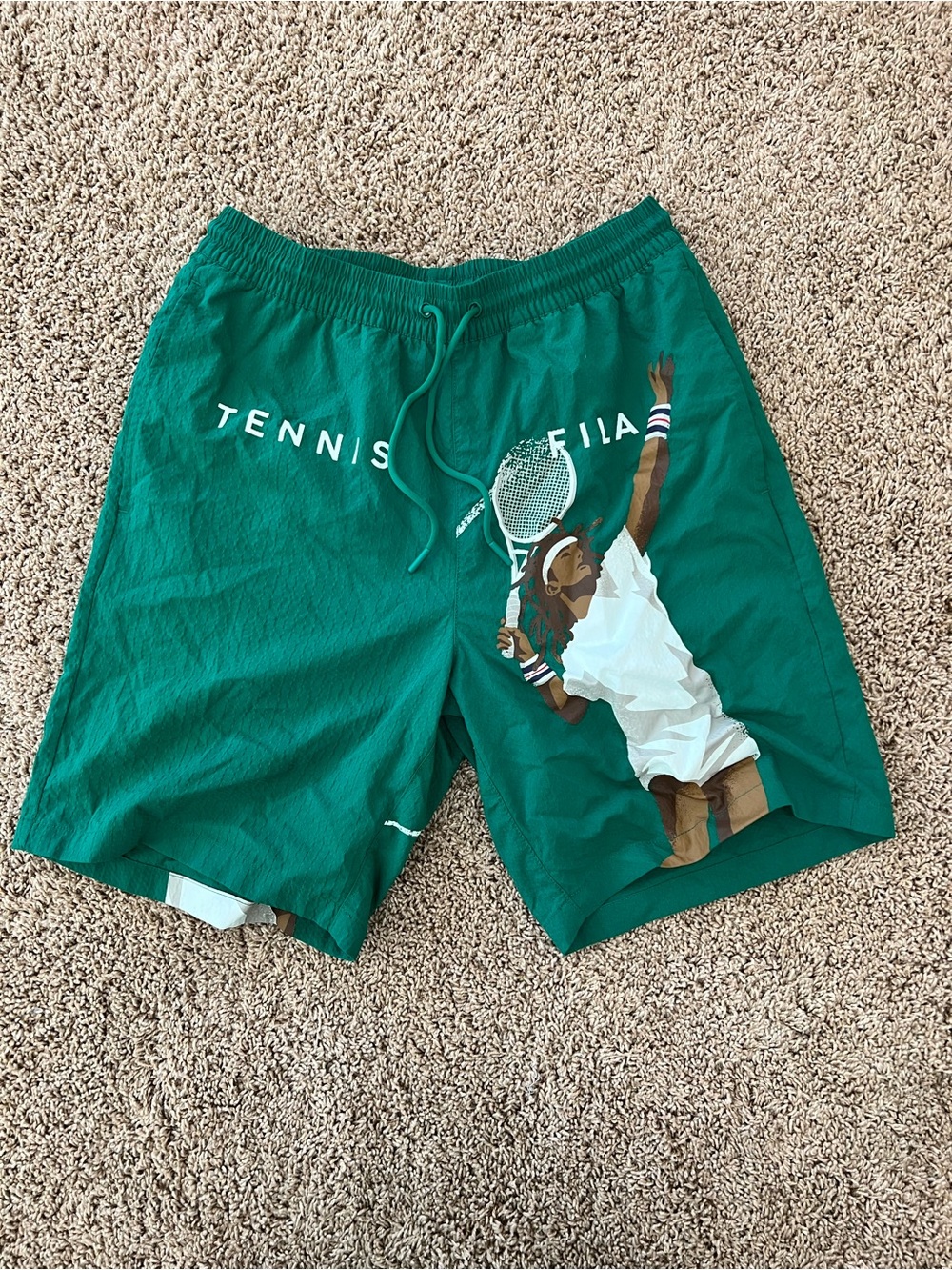 Fila Green Tennis Graphic Men’s Athletic Shorts